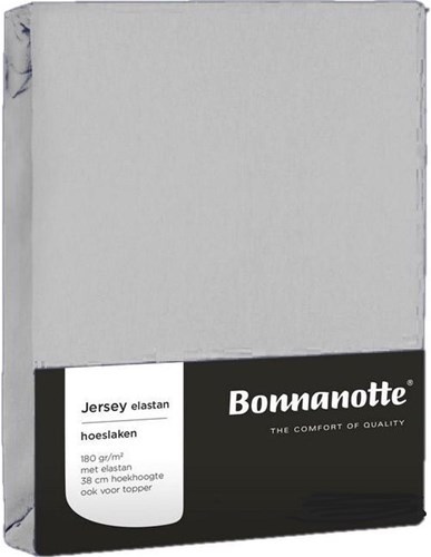 Hoeslaken jersey licht grijs 90x200cm