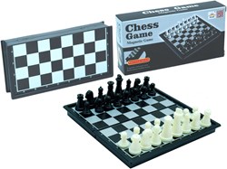 HOT Games jeu d'échecs magnétique plastique noir format voyage 13x13cm