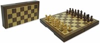 HOT Games Coffret d'échecs Magnétique. Noyer 23x23x2 cm