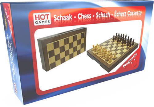 HOT Games Coffret d'échecs Magnétique. Noyer 23x23x2 cm-2