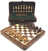 HOT Games jeu d'échecs magnétique acacia incrusté 25x13cm classique