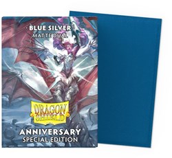 Asmodee protège-cartes Dragon Shield bleu argent 100 pièces TCG