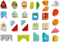 Haba blocs de construction en bois ville - jouet coloré 28 pièces-3