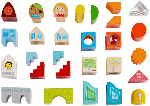Haba blocs de construction en bois ville - jouet coloré 28 pièces-3