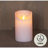 Anna's Collection bougie LED blanche - bougie rustique en cire avec flamme mouvante
