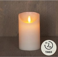 Anna's Collection bougie LED pilier ivoire - bougie en cire avec flamme mobile 12,5 cm