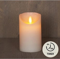 Anna's Collection bougie LED pilier ivoire - bougie en cire avec flamme mobile 12,5 cm