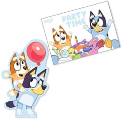 Uitnodigingen met Enveloppen Bluey, 8st.