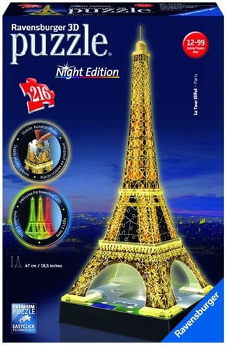 Ravensburger 3D puzzle Tour Eiffel - Night Edition 216p-2