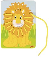 Goki jouet puzzles à enfiler en bois - éducatif et coloré-3