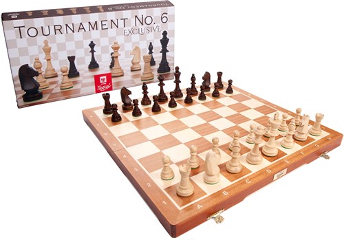 HOT Games Jeu d'échecs Tournoi 6 acajou/érable 53x26cm