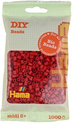 Hama Bio perles à repasser jouet - Rouge foncé midi 1000 pièces