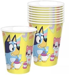 Papieren Bekers Bluey, 8st.