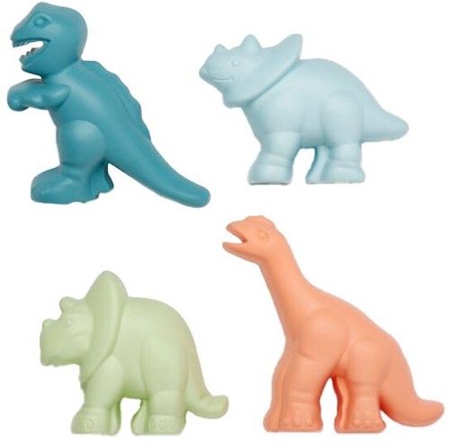 Ecoiffier moules à sable dinosaures - jouet set de 4 pièces pour enfants