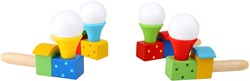 Small Foot - Jouet en bois jeu de souffle balle flottante train