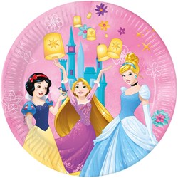 Globos assiettes en papier Disney Princess FSC 23cm 8 pièces fête enfants