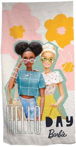 Drap de plage Barbie beach serviette microfibre 70x140cm colorée