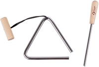 Classic World instrument de musique triangle avec poignées en bois - jouet éducatif-2