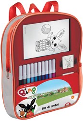 Multiprint sac à dos Bing set de tampons avec feutres et autocollants
