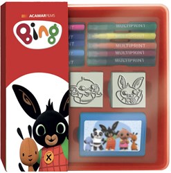 Multiprint coffret tampons Bing et feutres dans boîte de rangement enfants