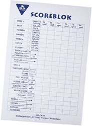 Haza bloc de score papier grand 50 feuilles jeu Yahtzee blanc