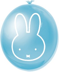 Haza ballons Miffy bleu - lot de 6 - décoration baby shower garçon