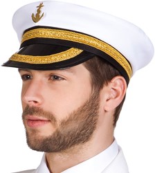 Boland - Casquette de capitaine marine adulte - accessoire maritime