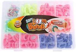 Loom Bands kit créatif soft 180 élastiques 15 clips colorés enfants
