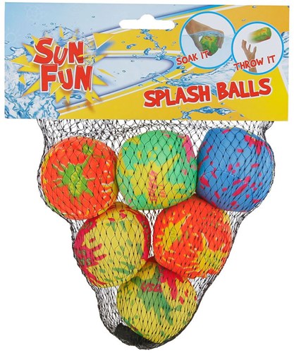 Balles d'eau splash jouet Sun Fun 5cm multicolore set