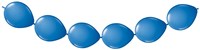 Folat - Ballons à nouer bleus 8 pièces guirlande décoration 3 mètres