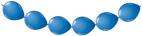 Folat - Ballons à nouer bleus 8 pièces guirlande décoration 3 mètres