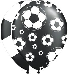 Folat ballons football blanc noir 8 pièces - décoration de fête