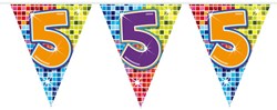Folat guirlande anniversaire 5 ans mini blocks 3 mètres multicolore
