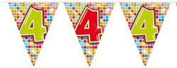 Folat guirlande anniversaire 4 ans mini blocks 3 mètres multicolore