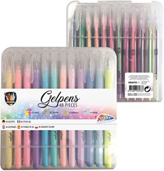 Creative Craft Group set de stylos gel - 48 pièces couleurs pastel et pailletées