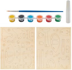 Grafix kit de construction hélicoptère en bois - jouet créatif à assembler
