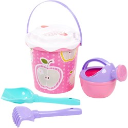 Cavallino set seau XL jouet de plage rose 5 pièces plastique
