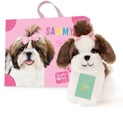 Studio Pets peluche chien Shih Tzu Sammy avec valisette et autocollants