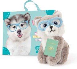 Studio Pets peluche chiot Alaska Malamute avec accessoires - chien en peluche