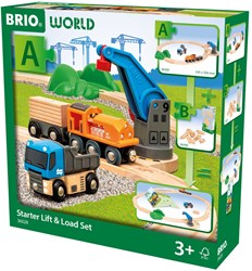 Ravensburger train en bois Starter Lift & Load - set de train jouet 14 pièces