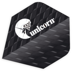 Unicorn ailettes de fléchettes Q.100 Plus noir - 100 microns - standard