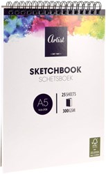Carnet de croquis dessin créatif format A5 25 feuilles papier multicolore