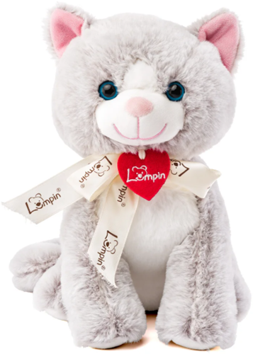 Lumpin peluche chat Jacqueline 25 cm jouet doux gris