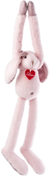 Lumpin peluche lapin Stella Hug Me 70 cm blanc rose doudou