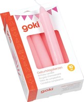 Goki bougies d'anniversaire roses - lot de 10 pour train d'anniversaire-3