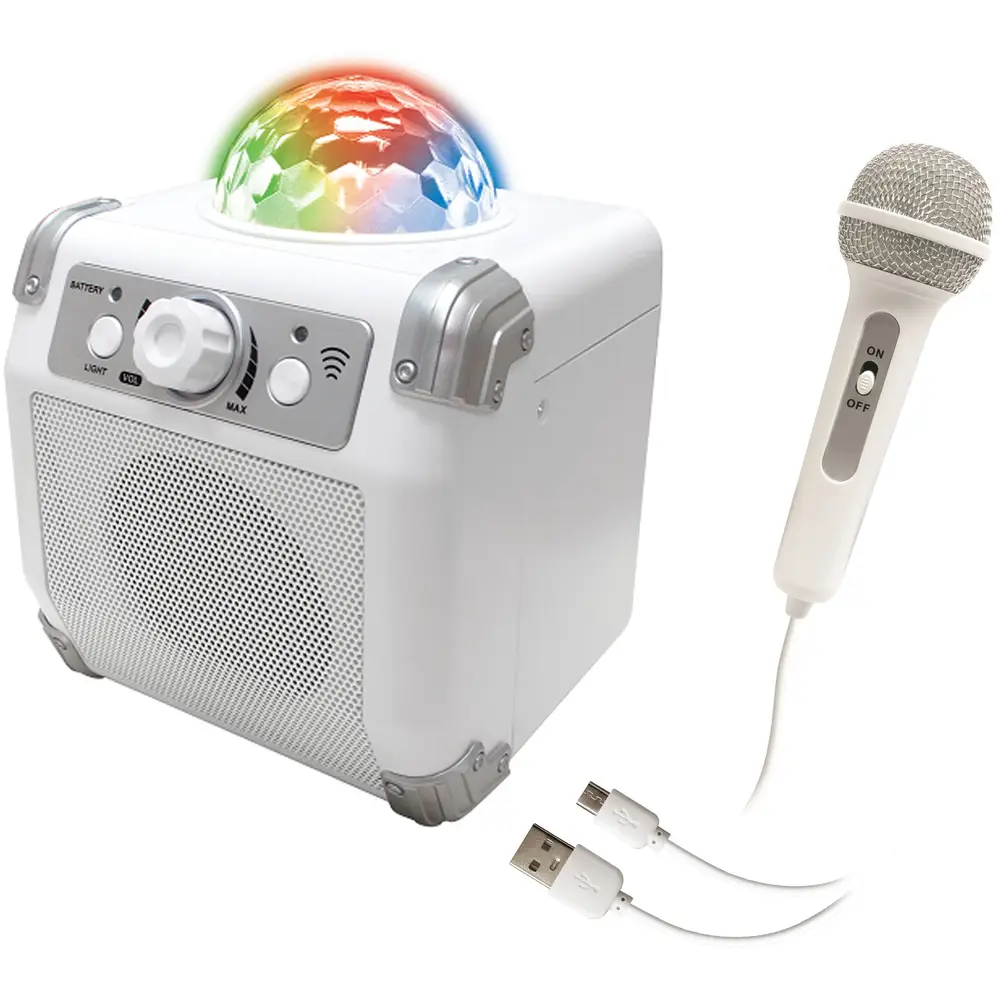 Vedes système karaoké disco avec bluetooth et boule disco lumineuse