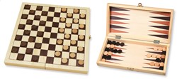 HOT Dam-/Backgammon klapcass. 29cm bedruk.