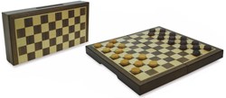 HOT Games jeu de dames magnétique noyer incrusté 23x23x2cm