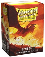 Asmodee protège-cartes Dragon Shield Matte dual Ember 100 pièces - protection cartes-2