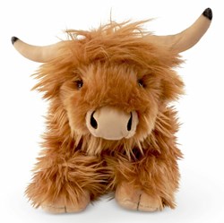 Living Nature peluche vache Highland couchée jouet doux enfant